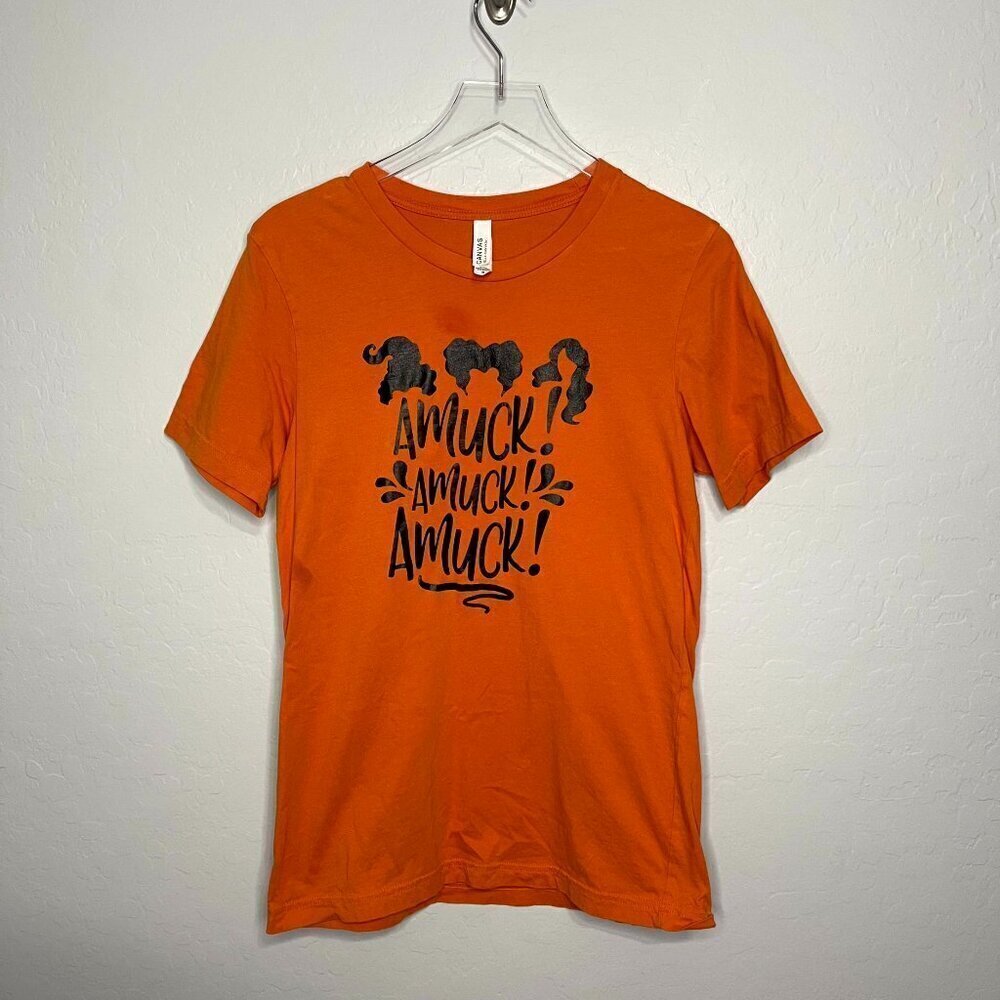 Bella-Canvas Hocus Pocus "Amuck, Amuck, Amuck" T-Shirt Top M - Picture 1 of 3